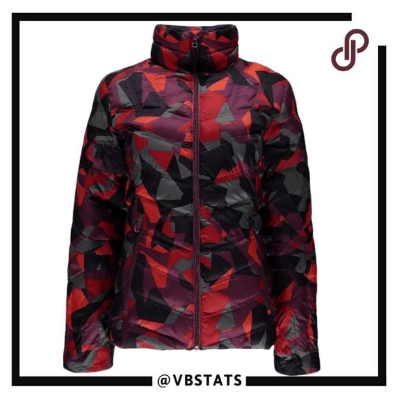 Spyder Women's Geared Synthetic Down Full Zip Puffer Jacket Purple Red Size XS - Picture 1 of 9